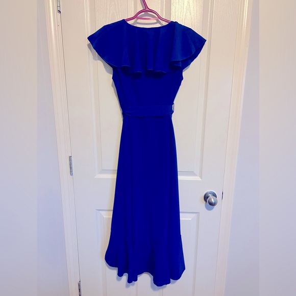 Royal Blue Tie-Front Dress - Size 6/Medium - Picture 2 of 3
